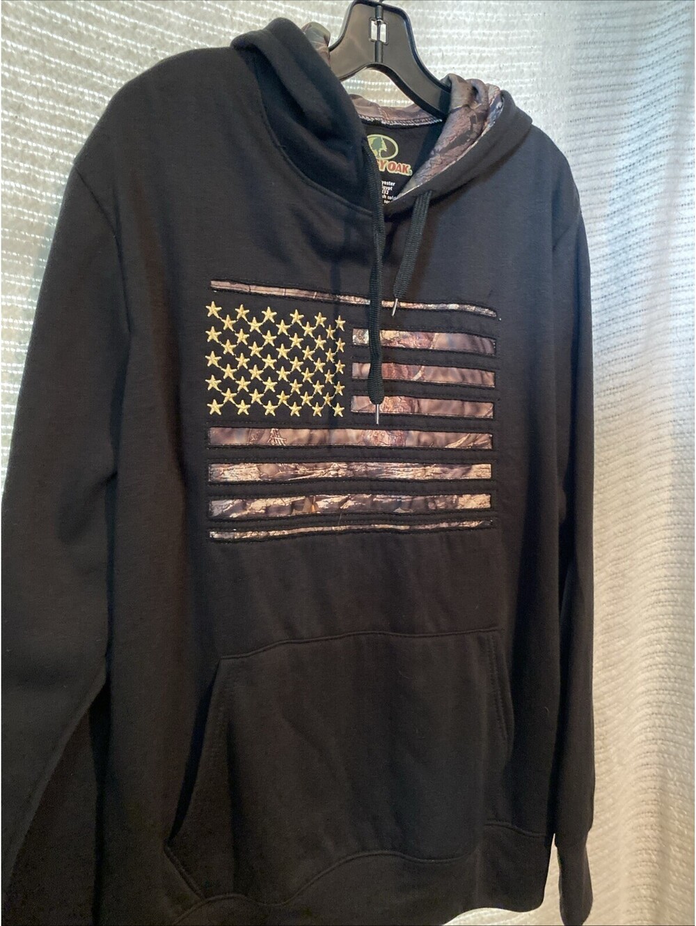Mossy Oak American Flag Camo Hoodie Sweatshirt - Mens Lg